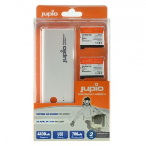 JUPIO Batterie externe GoPro HERO4 + 2 batteries 