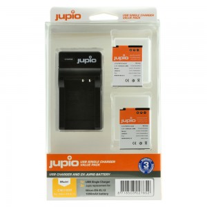 JUPIO Kit 2 batteries EN-EL12 + chargeur