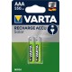 VARTA 2x AAA 550 mAh 1,2V Solaire rechargeable