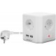 Cube Multiprise 4 Prises avec Interrupteur et USB