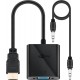 HDMI™ vers adaptateur VGA, nickelé