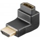 Adaptateur coudé HDMI™, Doré