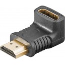 Adaptateur coudé HDMI™, Doré