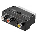 Adaptateur Péritel vers audio composite vidéo et S-vidéo, IN/OUT