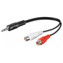 Adaptateur de câble audio 3,5 mm, mâle vers femelle RCA stéréo