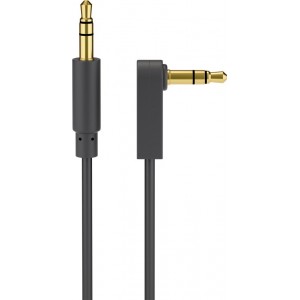 Câble de connexion audio AUX, 3,5 mm stéréo 3 pôles, slim, CU, coudé