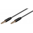 Câble de connexion audio AUX, 3,5 mm stéréo 4 pôles, slim, CU