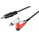 Câble adaptateur audio, 3,5 mm mâle vers RCA mâle/femelle