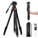 K&F Trepied de voyage rotule video charge 3Kg