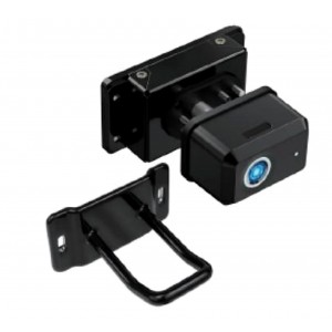 Verrou connect&eacute; &agrave; empreinte PDT-TL69-M avec support mural - Kit fixation