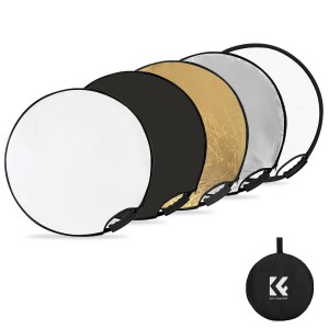 K&F Reflecteur circulaire 5 en 1 avec poign&eacute;e 60cm