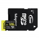 Carte microSDXC TEAMGROUP 128 Go UHS-I U3 V30 A2 avec adaptateur SD