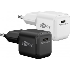 Goobay 20 W Chargeur Rapide USB-C PD GaN Nano blanc