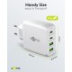 Goobay 68 W Chargeur Rapide Multiport USB-C PD GaN blanc