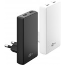 Goobay 65 W Chargeur Rapide Double USB-C PD GaN 90&deg; Flat blanc (2x USB-C)