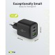 Goobay 65 W Chargeur Rapide Multiport USB-C PD GaN Nano noir