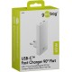 Goobay 45 W Chargeur Rapide Double USB-C PD GaN 90° Flat blanc