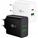 Goobay 45 W Chargeur Rapide Double USB-C PD GaN blanc
