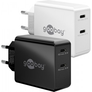 Goobay 36 W Chargeur Rapide Double USB-C PD blanc