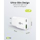 Goobay 30 W Chargeur Rapide Double USB-C PD GaN Slim blanc