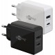 Goobay 30 W Chargeur Rapide Double USB-C PD blanc