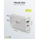 Goobay 30 W Chargeur Rapide Double USB-C PD blanc