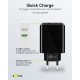 Goobay 28 W Chargeur Rapide Double USB-A QC noir
