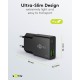Goobay 20 W Chargeur Rapide Double USB-C PD GaN Slim noir