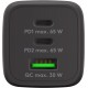 Goobay 65 W Set de Chargeur Rapide USB-C Nano et de Câble Textile USB-C (1 m)