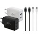 Goobay 30 W Kit Twin Power 2x Chargeurs USB-C , 2x Câbles USB-C