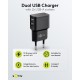 Goobay 12 W Charge Kit Double Apple Lightning noir