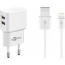 Goobay 12 W Charge Kit Double Apple Lightning blanc