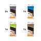 Pouch w/MicroFiber Cloth 5-Pack (2XBlack/Gray. 1X Gray/Green. 1X Gray/Blue. 1X Gray/Olive)